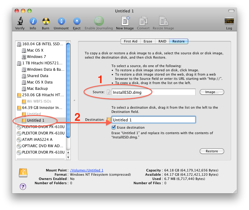 How to make a backup of osx installation disk for windows 7 free